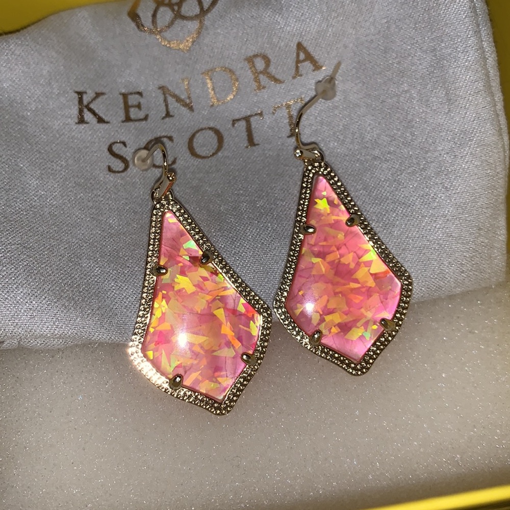 Kendra Scott Limited Edition Texas Release Coral Illusion Alex Earrings in gold